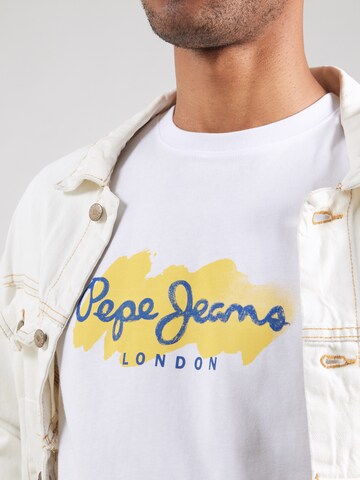 Pepe Jeans - Camiseta 'Milton' en blanco
