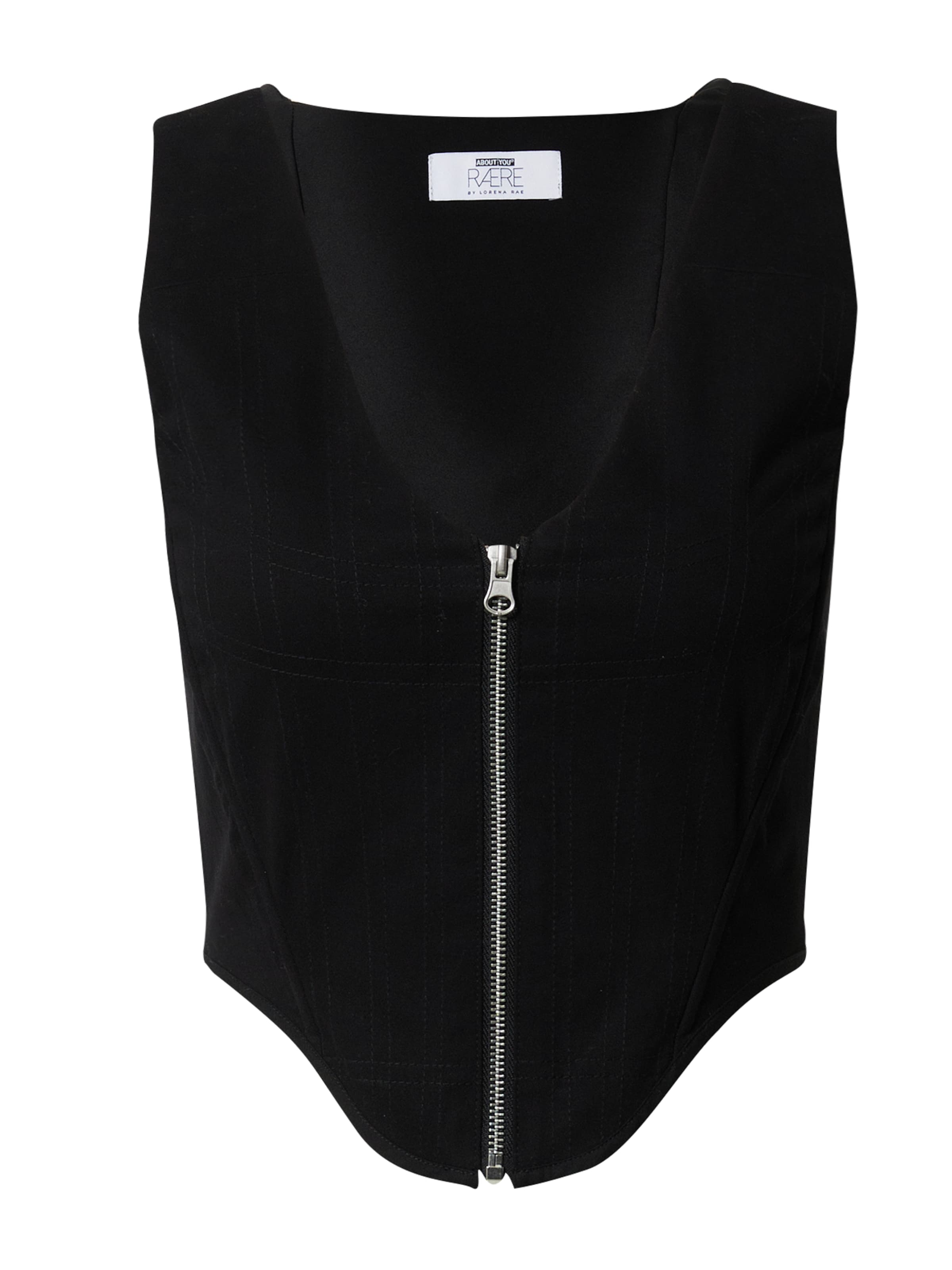 RÆRE by Lorena Rae Top 'Goldie' - fekete: elől