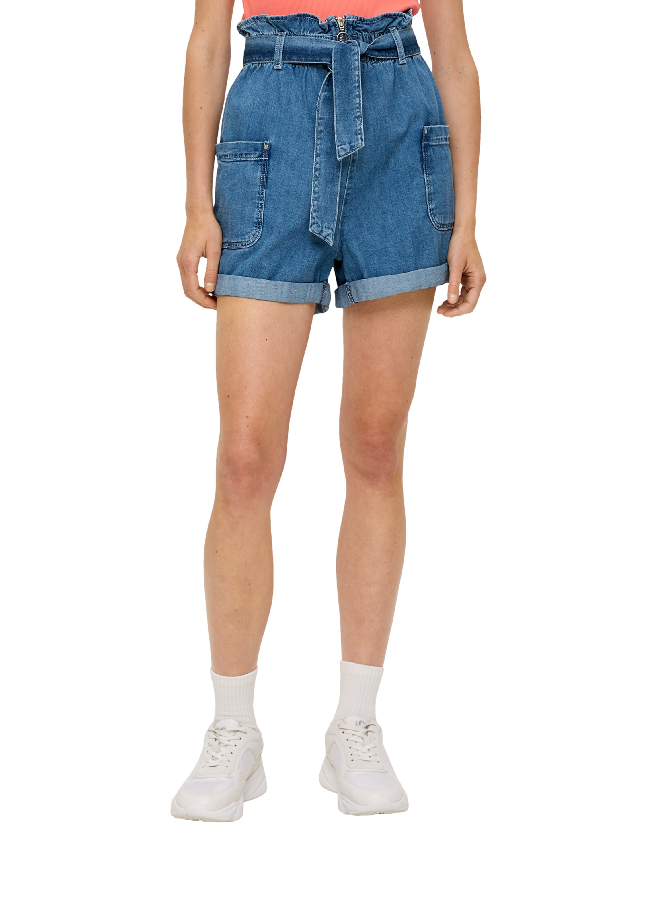 QS Loosefit Jeans in Blau: Vorderseite