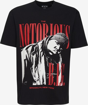 Recovered T-Shirt 'The Notorious B.I.G' in Schwarz: predná strana