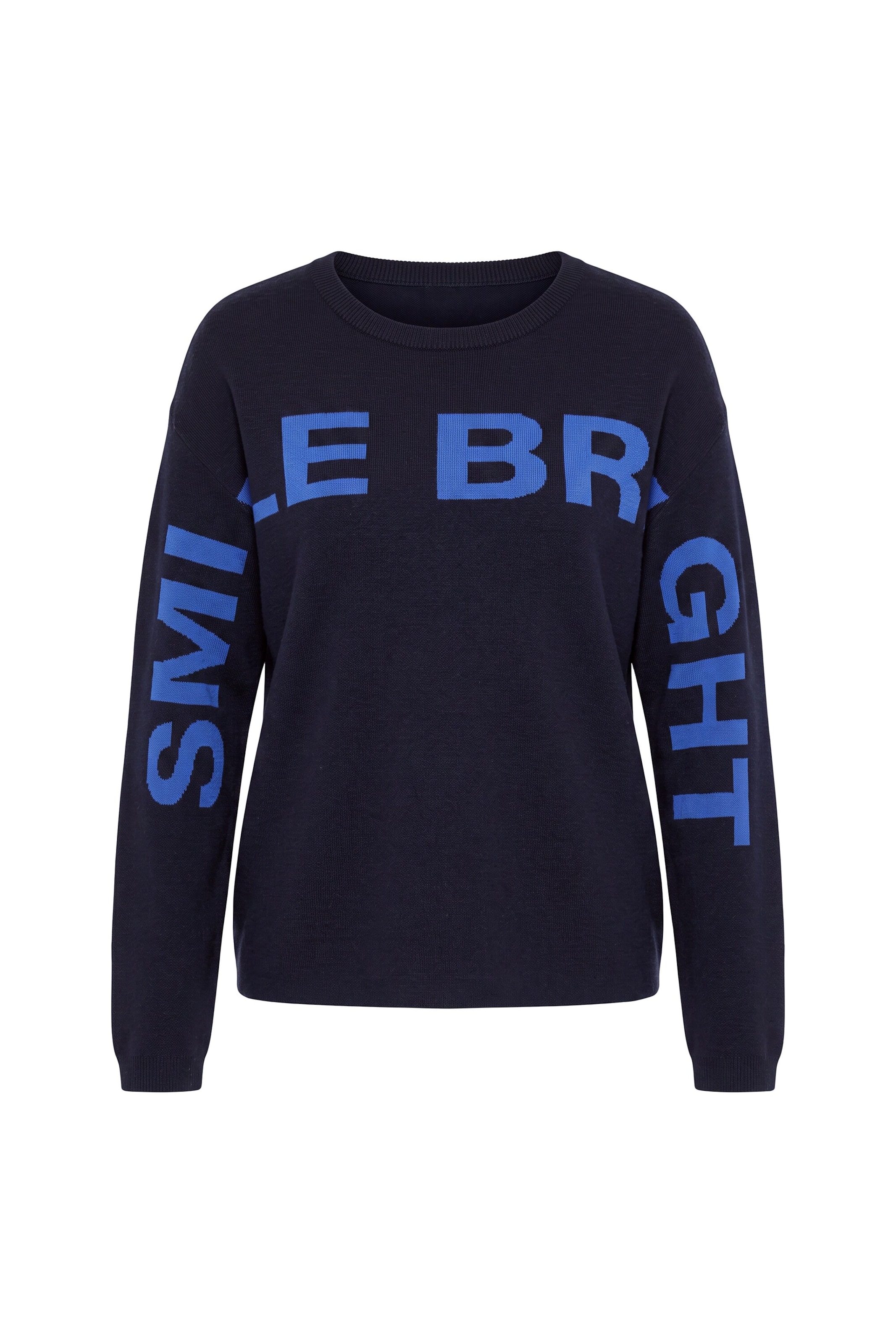 Ulla Popken Pullover in M-L in blau / marine, Produktansicht