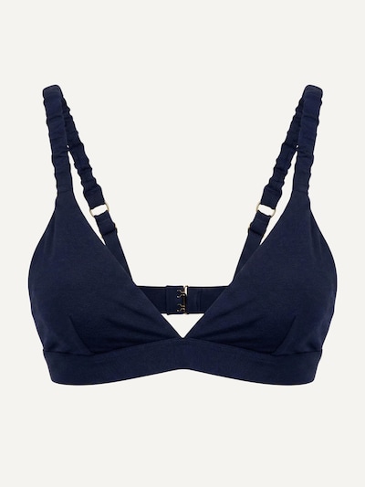 ZUBEK Soutien-gorge ''Merino Wool'' en bleu foncé, Vue avec produit