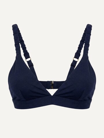 ZUBEK Triangle Bra ''Merino Wool'' in Blue: front