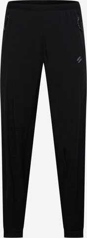 Superdry Tapered Sportbroek in Zwart: voorkant