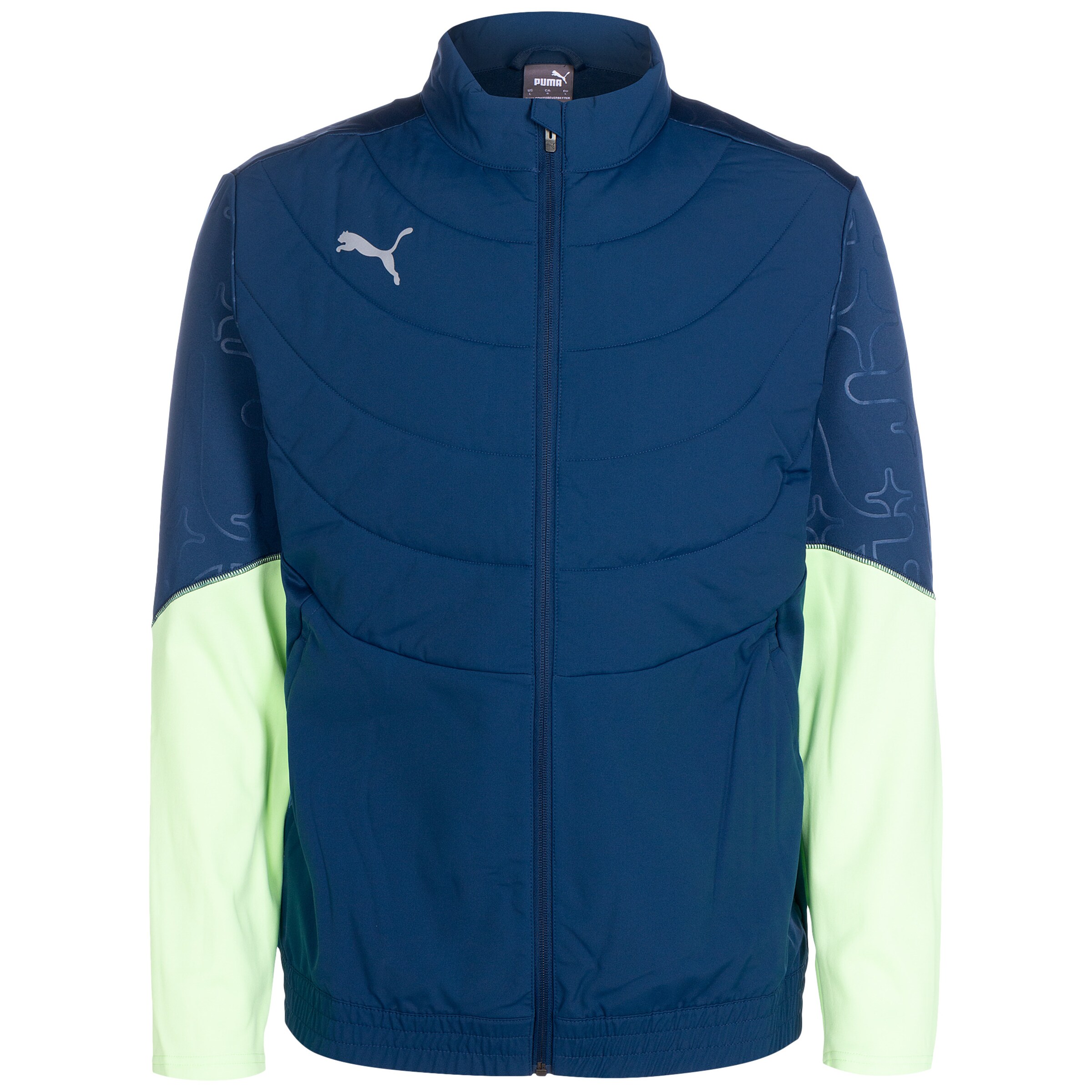 PUMA Sportjacke 'Individual' in Blau: Vorderseite