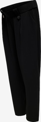 juoda Only Maternity Siaurėjantis Klostuotos kelnės 'OLMSANIA': priekis