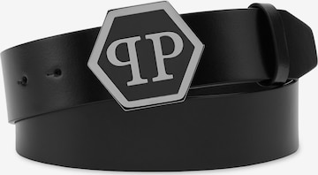 Philipp Plein Belt 'Hexagon' in Black: front