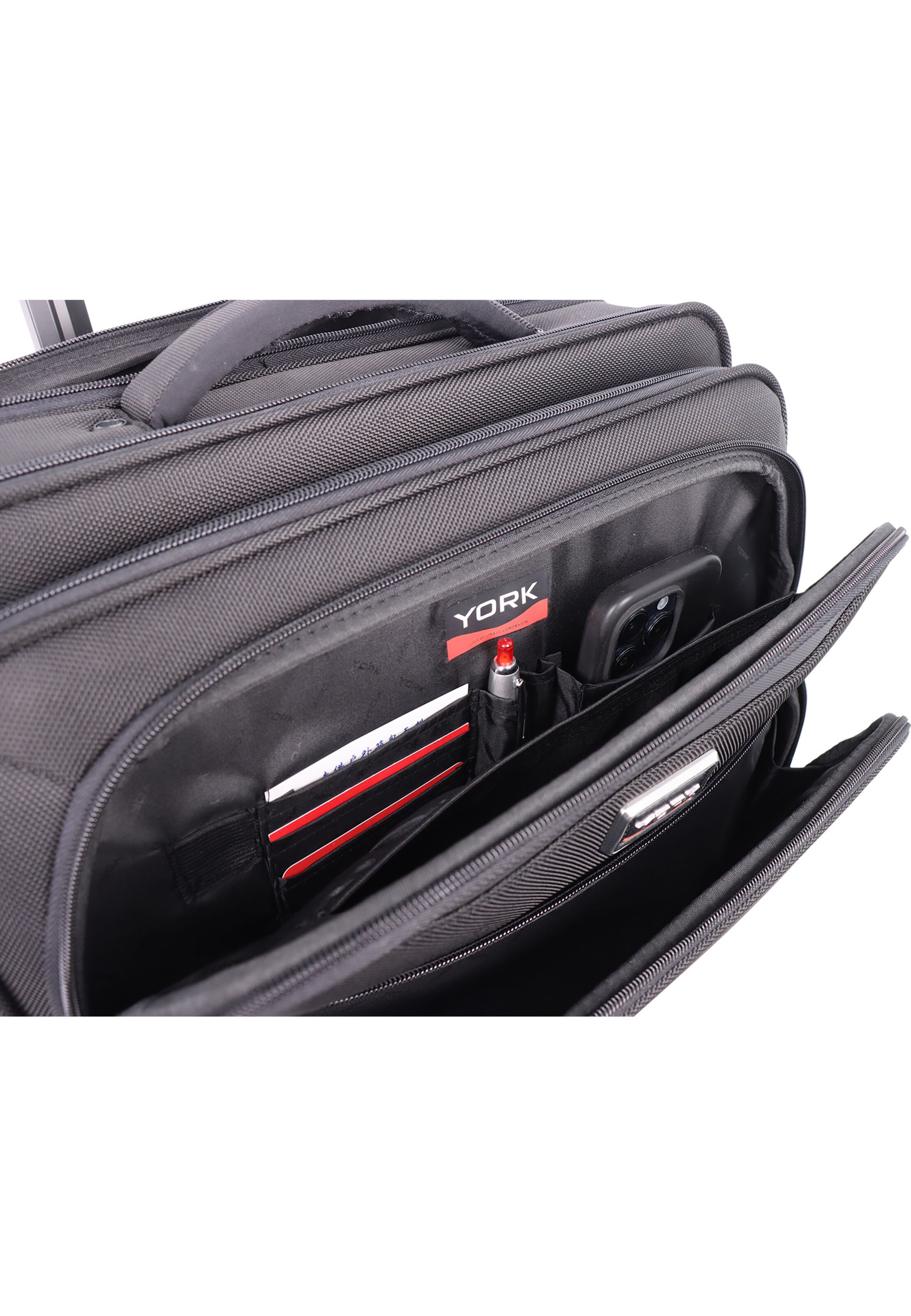 YORK Aktenkoffer 'Venture' in Zwart