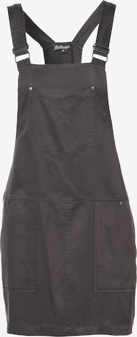 KOROSHI Dungaree skirt in Black: front