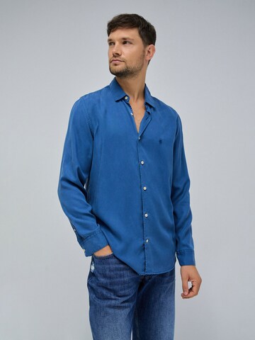 Salsa Jeans Regular fit Overhemd in Blauw: voorkant