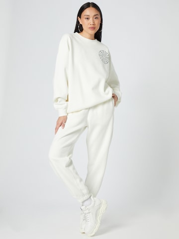ABOUT YOU x Dardan Loose fit Trousers 'Sammy' in White