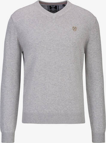 19V69 ITALIA Pullover 'Gino' in Grau: Vorderseite