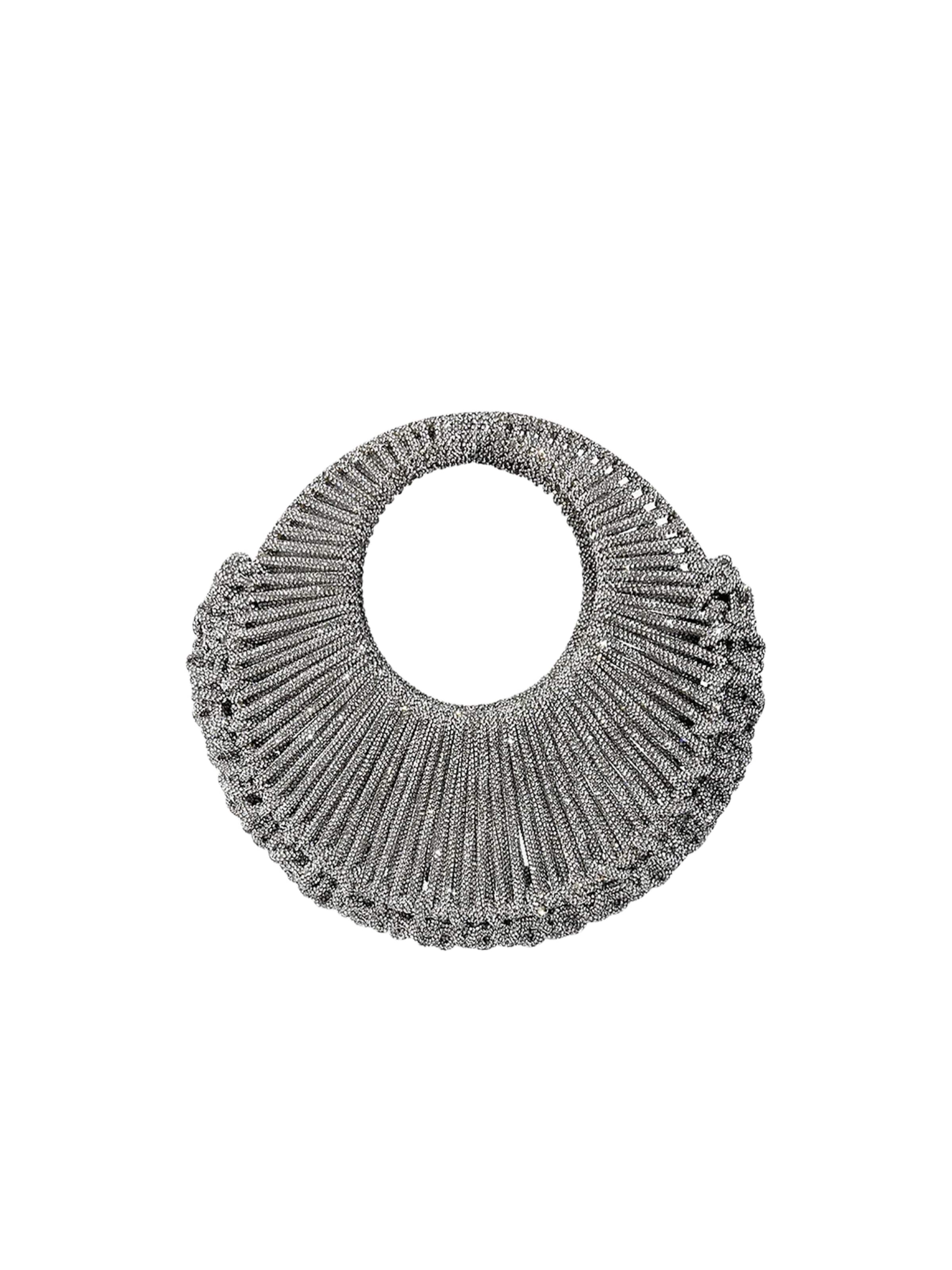 HIBOURAMA Clutch 'Juwelen' in Zilver: voorkant