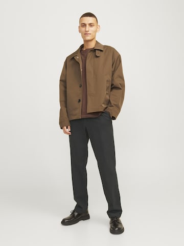 JACK & JONES Ohlapna forma Chino hlače 'JPSTKANE JJDAVE' | črna barva