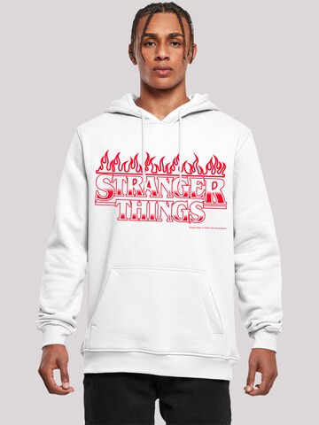 Sweat-shirt 'Stranger Things Netflix TV Series' F4NT4STIC en blanc : devant