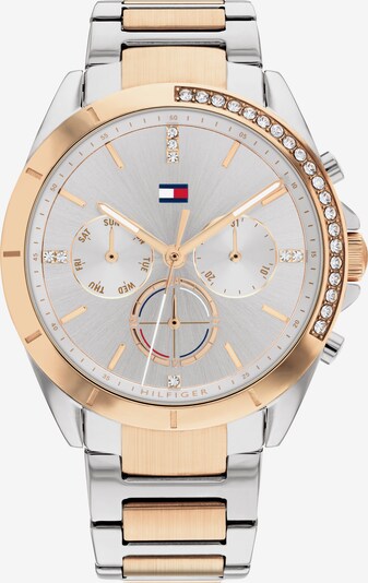 TOMMY HILFIGER Uhr in navy / rosegold / silbergrau / rot / weiß, Produktansicht