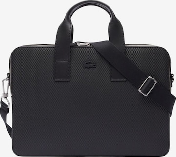 LACOSTE - Bolso de mano 'Lacoste Sac ordinateur Chantaco en Cuir Noir' en negro: frente