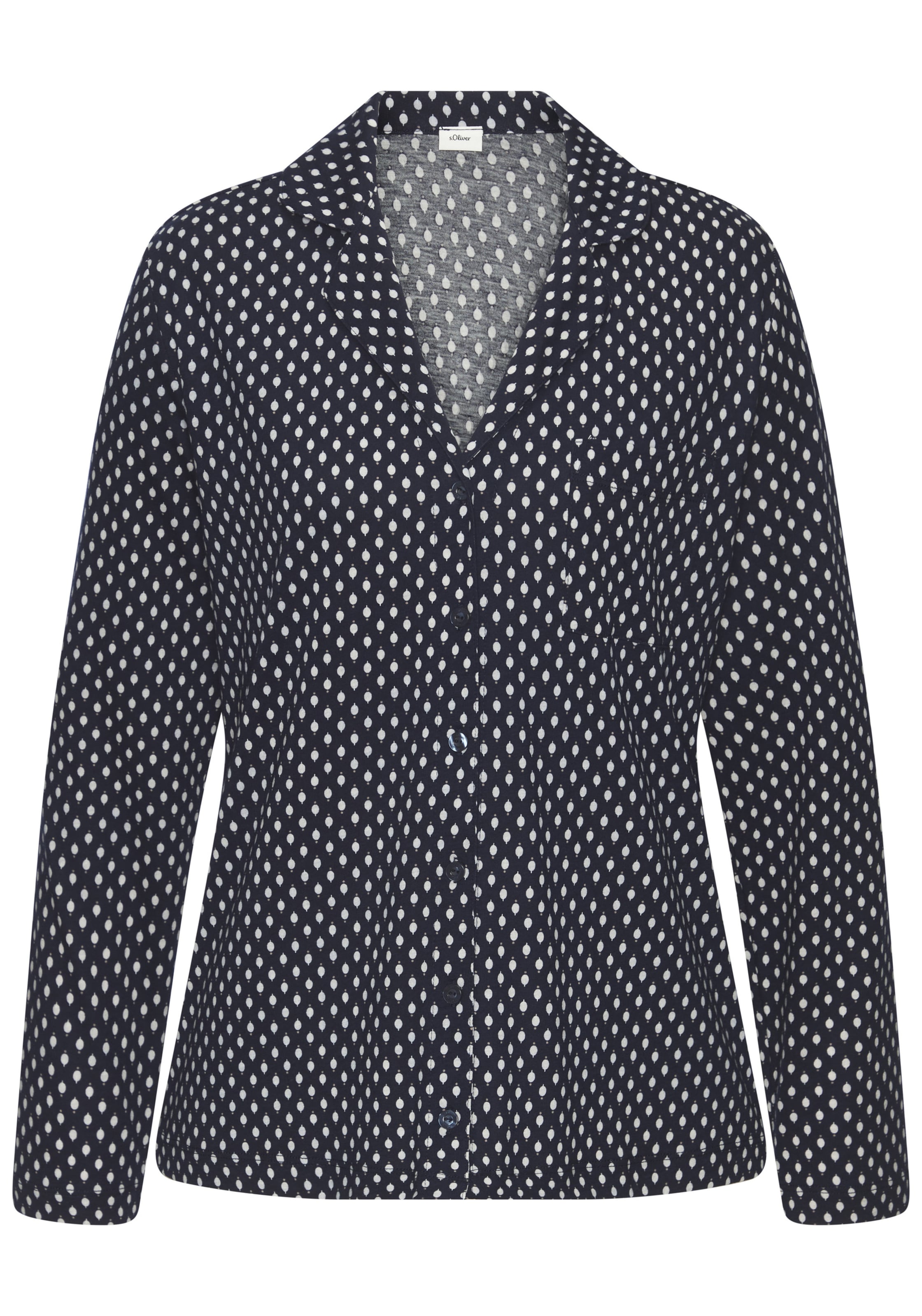 s.Oliver - Camiseta para dormir en azul: frente