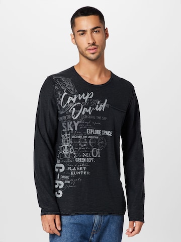 CAMP DAVID Sweater in Black: front