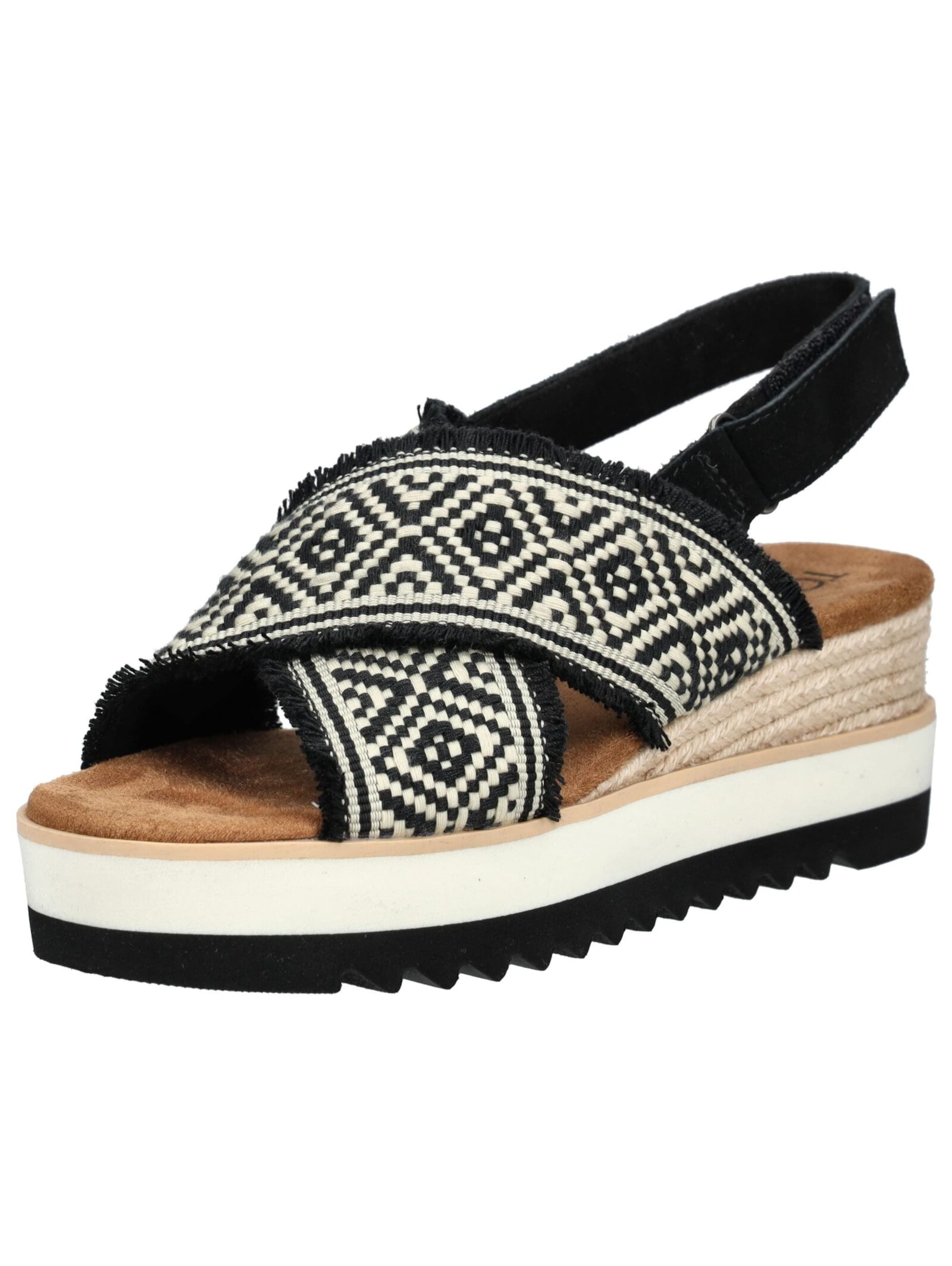 Sandalo di TOMS in nero: frontale
