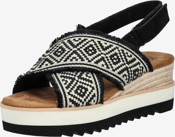 Sandales TOMS en noir : devant