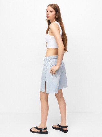 Pull&Bear Loosefit Jeans in Blauw