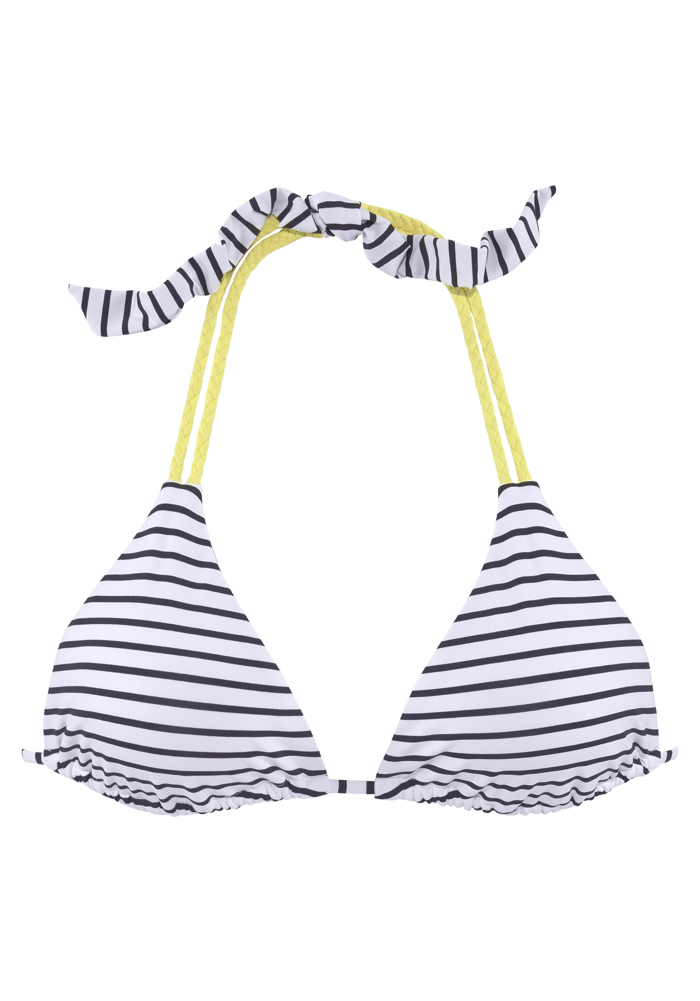 VENICE BEACH Triangle Bikini top in White: front