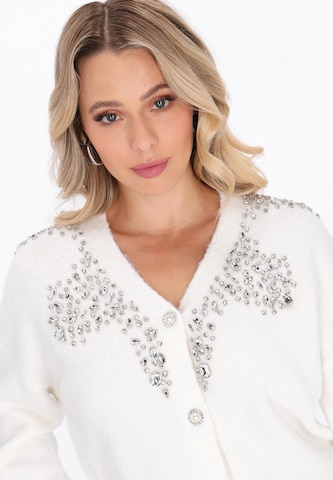 faina Gebreid vest 'Fashion Look' in Wit
