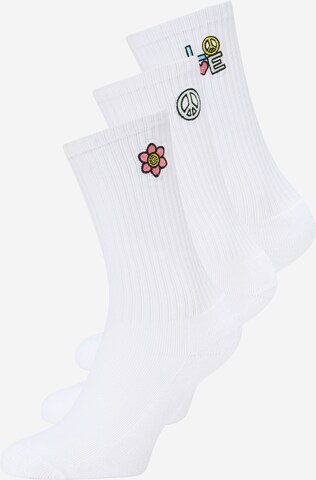 Urban Classics Socks 'Peace' in White: front