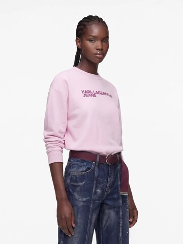 Sweat-shirt 'Essential' KARL LAGERFELD JEANS en violet : devant