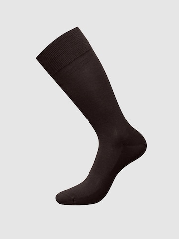 zd ZERO DEFECTS Socken 'Soy fiber socks' in Braun: Vorderseite