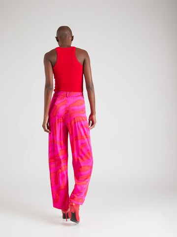 TAIFUN Loose fit Pleat-Front Pants in Pink