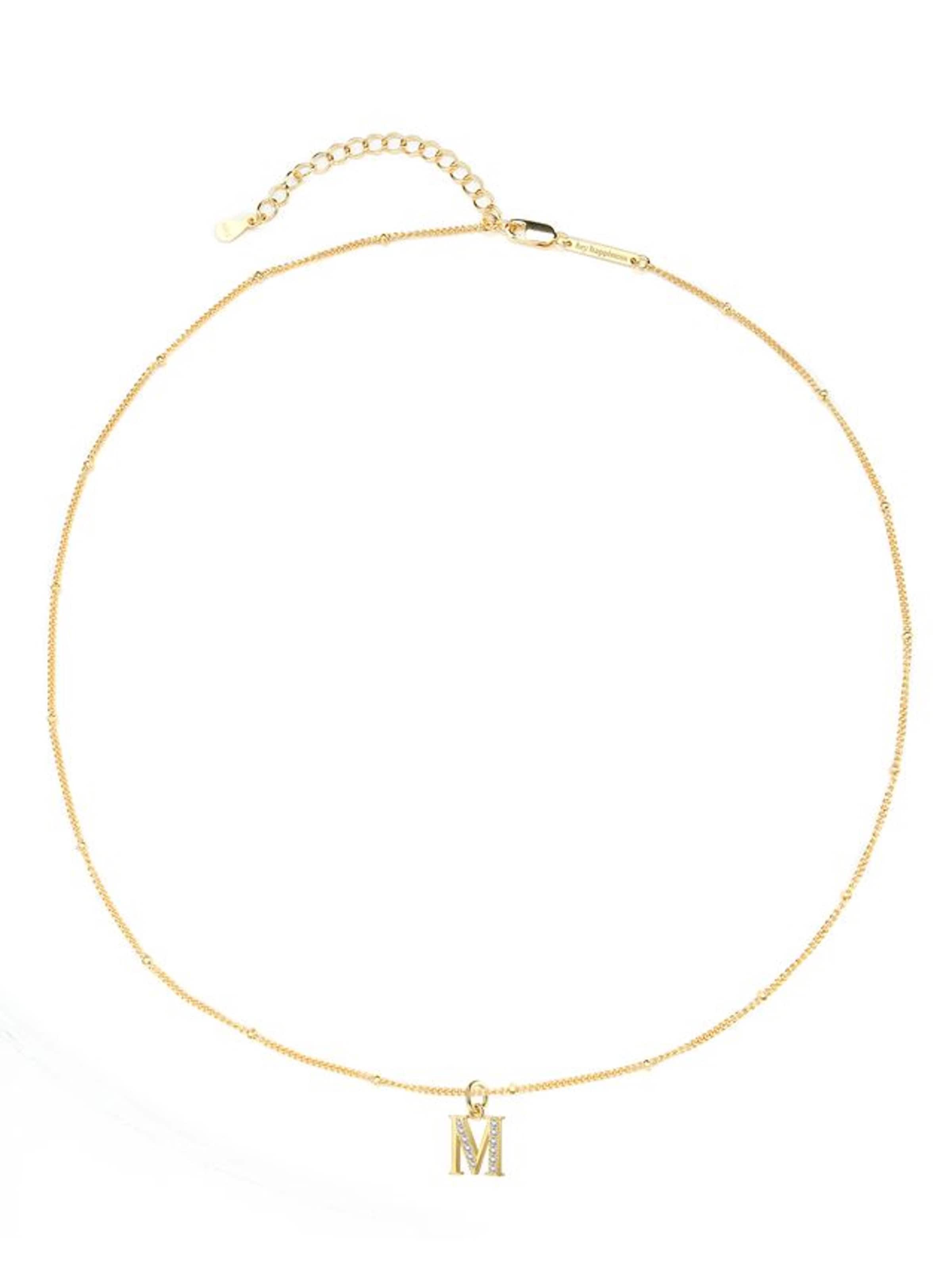 Hey Happiness - Cadena 'Letter M' en oro