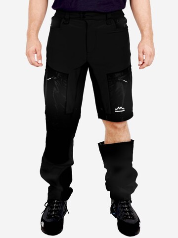 Alpenwert Regular Outdoor Pants 'Wanderhose Herren' in Black: front