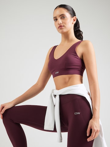 Bustier Soutien-gorge de sport 'Essential' ICANIWILL en rouge : devant