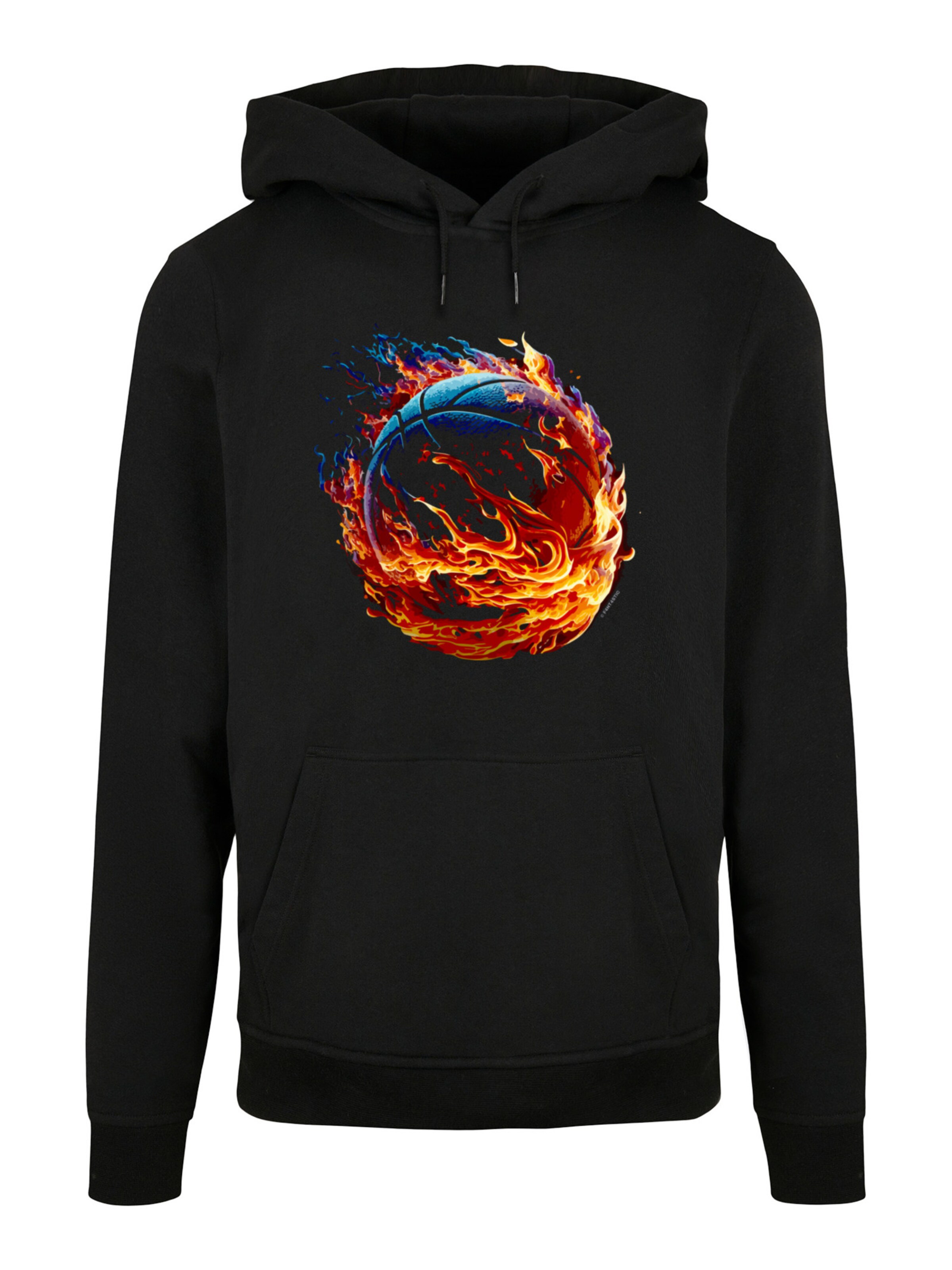 Sweat-shirt 'Basketball' F4NT4STIC en noir : devant