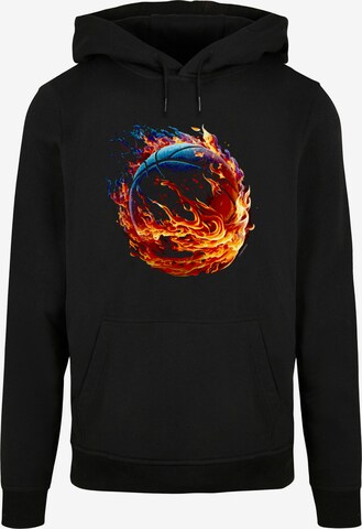 F4NT4STIC Sweatshirt 'Basketball' in Black: front