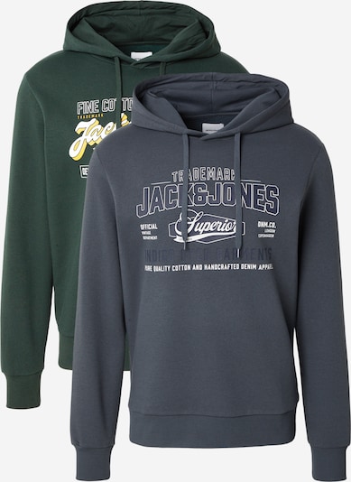 JACK & JONES Collegepaita 'JJELOGO' koossa S värissä keltainen / tummanharmaa / tummanvihreä / valkoinen, Tuotenäkymä