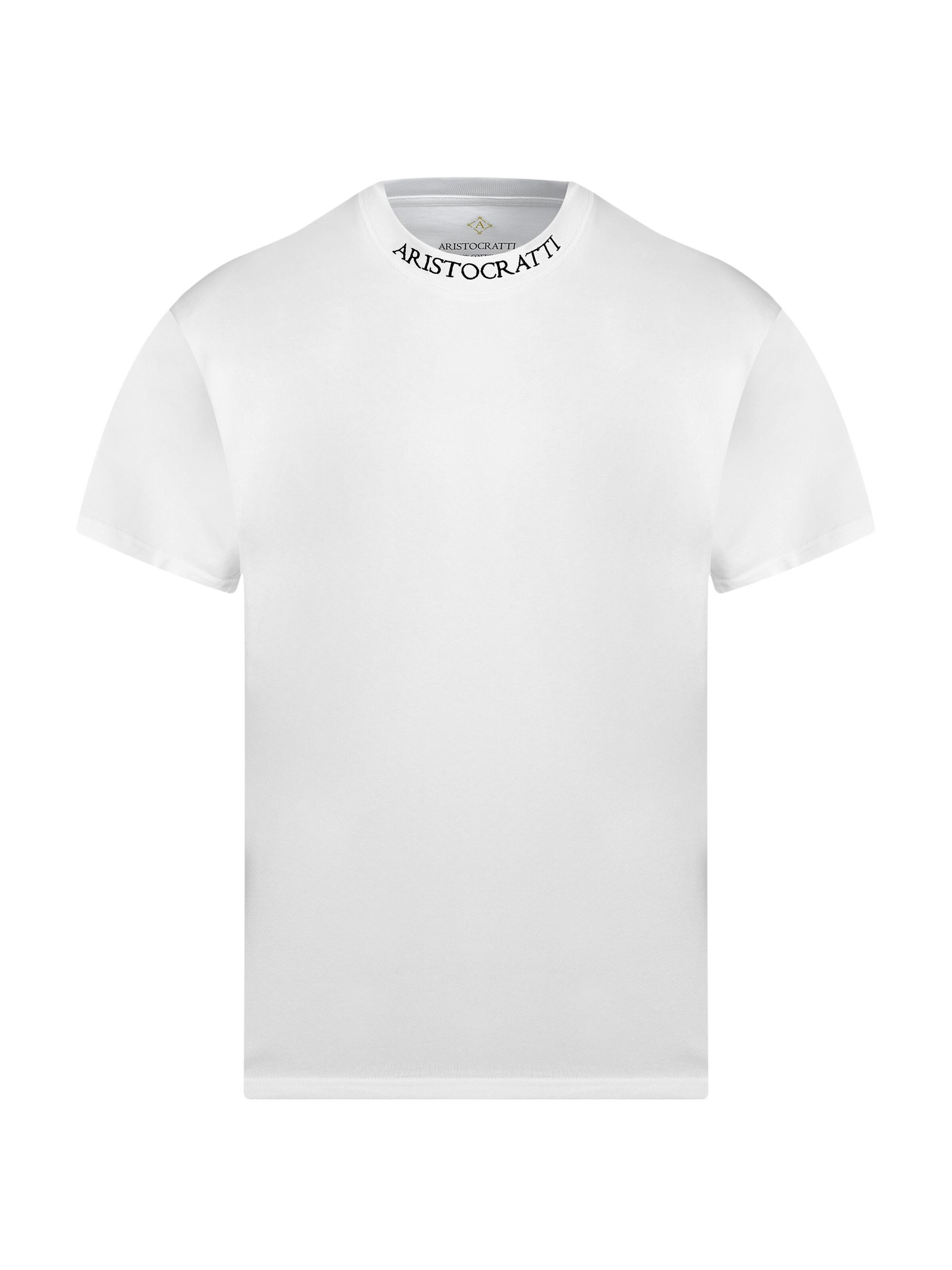ARISTOCRATTI Shirt 'ORIGIN – White Classic Cotton T-Shirt'‌‌‌‌‌‌‌‌‌ in Weiß: Vorderseite