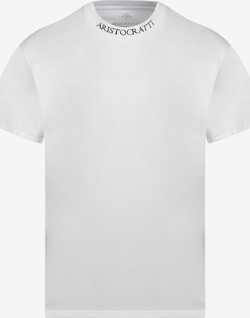 ARISTOCRATTI Shirt 'ORIGIN – White Classic Cotton T-Shirt' in Weiß: Vorderseite
