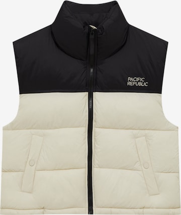 Pull&Bear Vest in Beige: front
