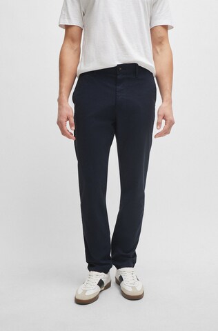 BOSS Tapered Chino Pants in Blue: front