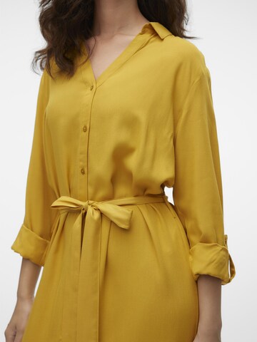 VERO MODA Shirt dress 'BUMPY' in Yellow