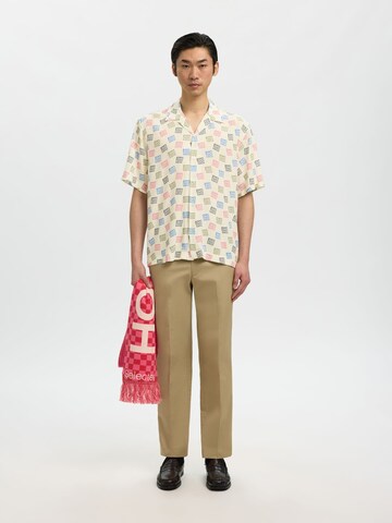 SELECTED Comfort fit Overhemd in Beige