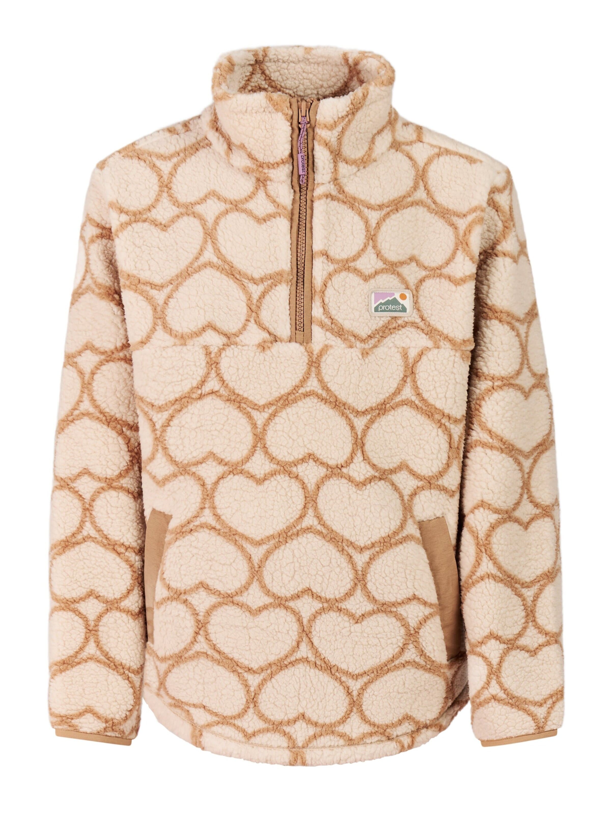 PROTEST Sporttruien 'PRTBrenda JR' in Beige: voorkant