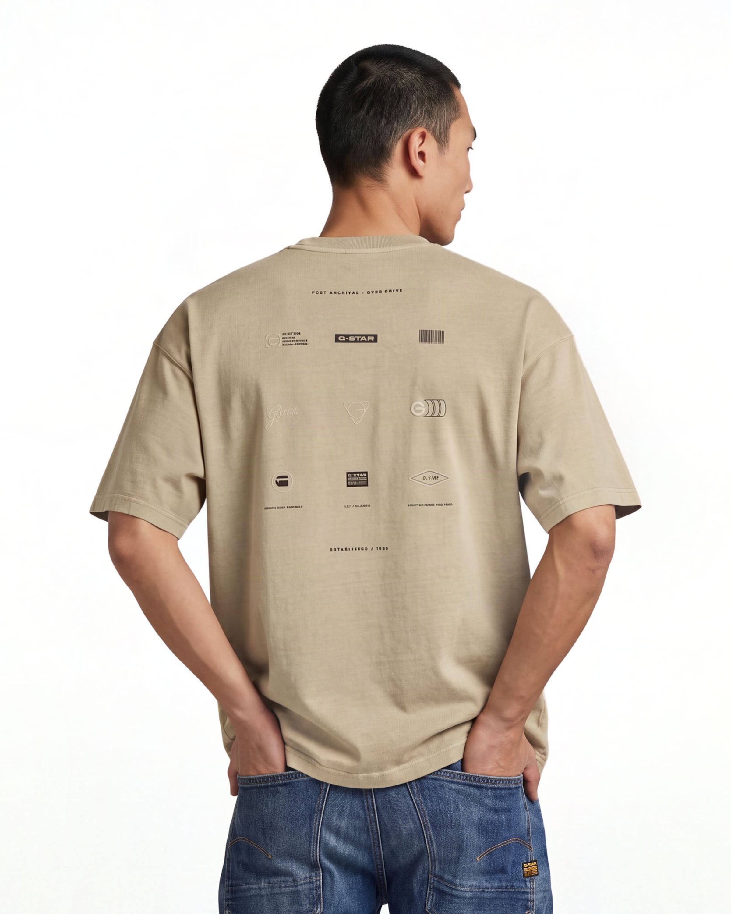 T-Shirt ' ' G-STAR en beige : devant