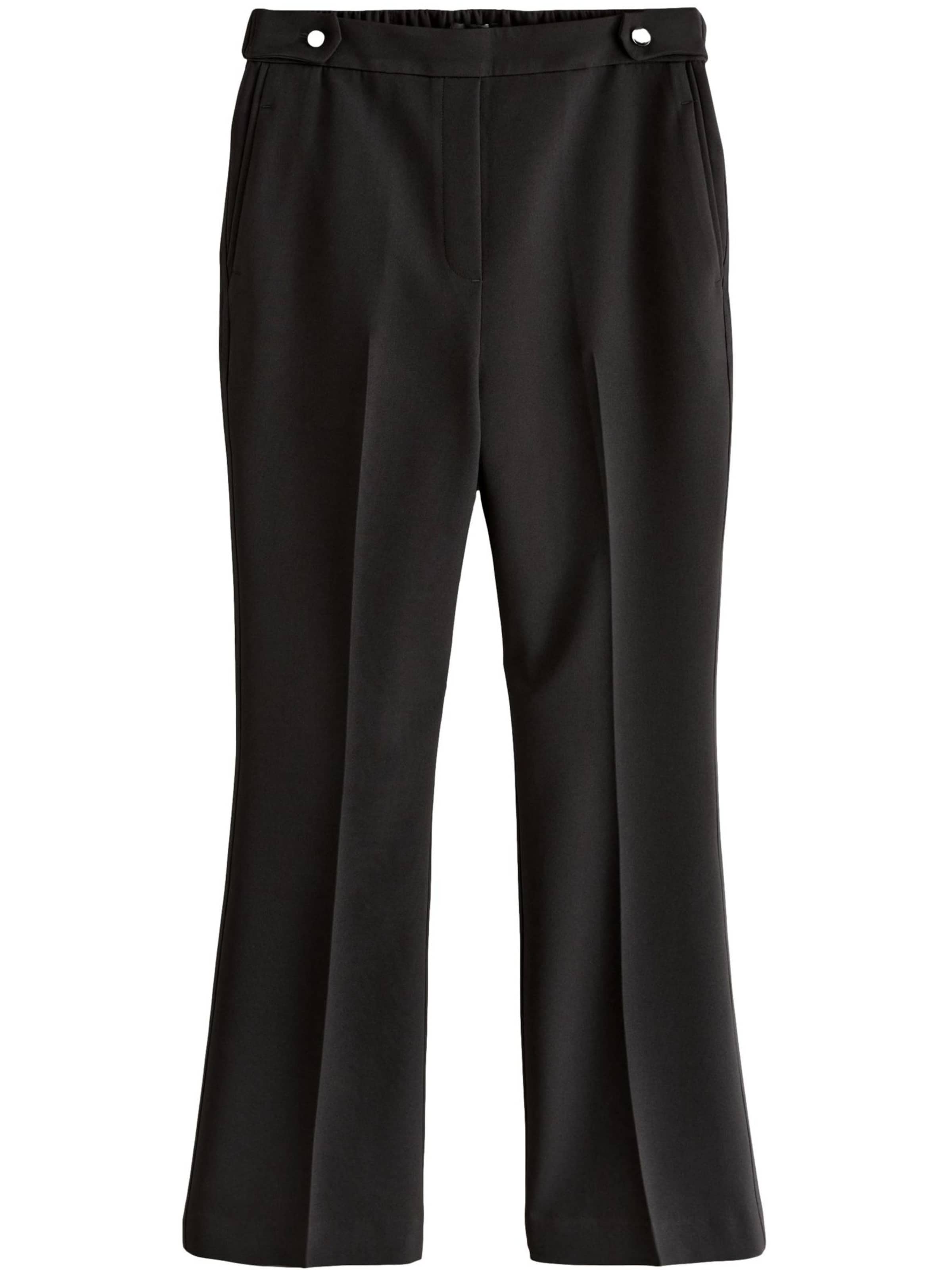 Bootcut Pantaloni cu dungă de la Next pe negru: față