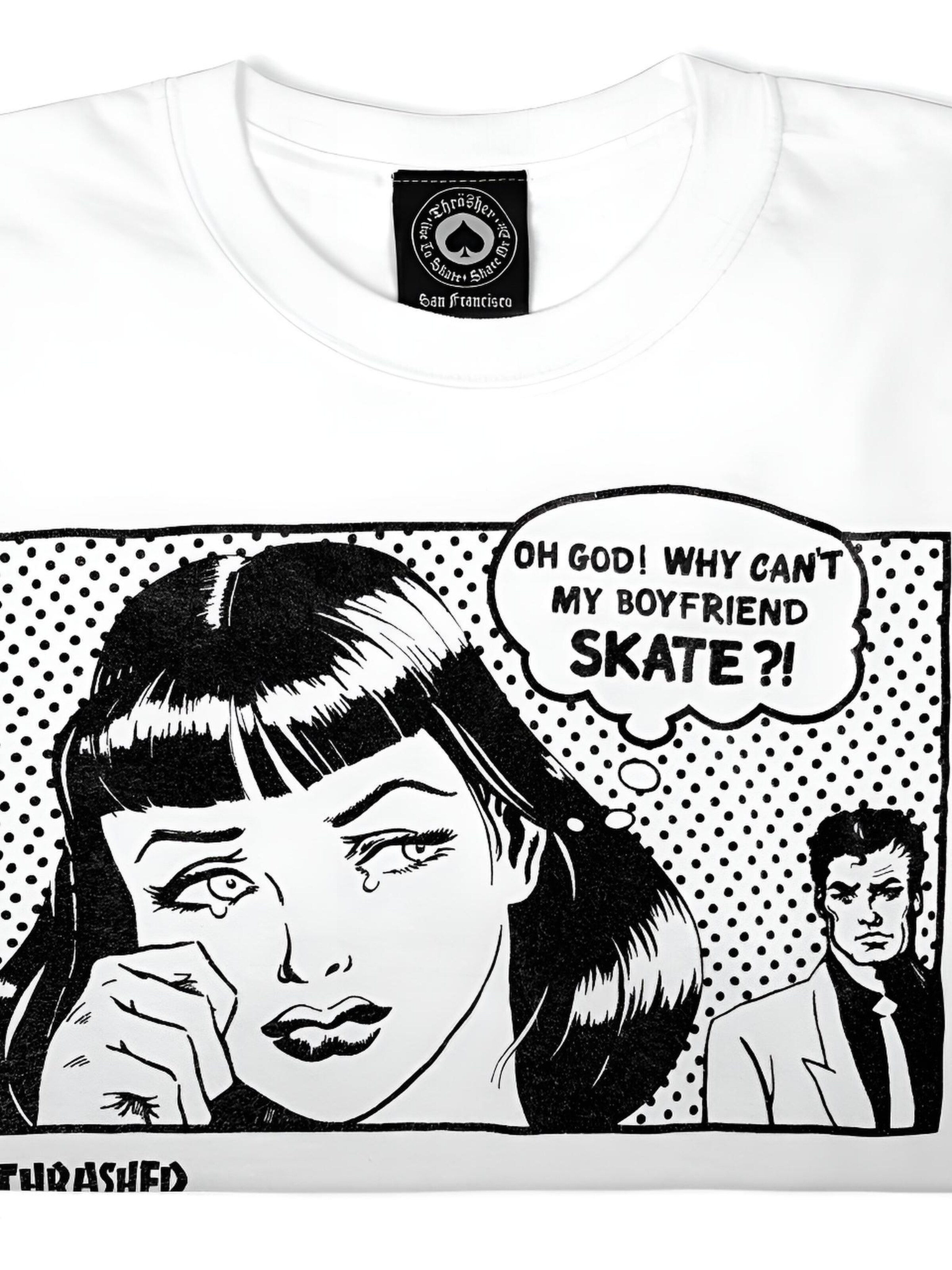 THRASHER Shirt 'BOYFRIEND'‌‌‌‌‌‌‌‌ in Weiß