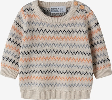 Pull-over 'NBMNINO' NAME IT en gris : devant