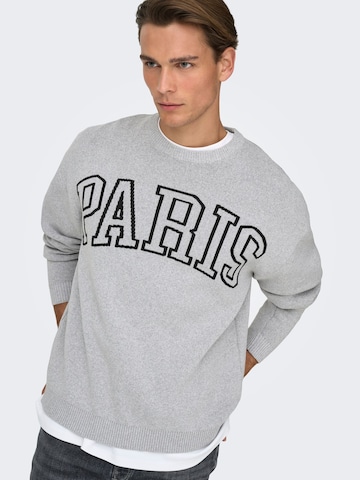 Only & Sons Pullover 'ONSRunynew' i grå